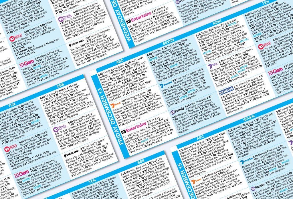 Riverina Media Group TV guide